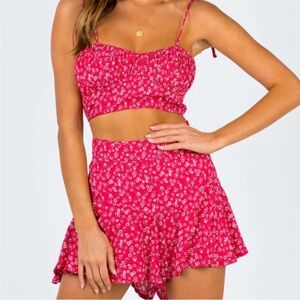 Princess Polly Carly Set Red